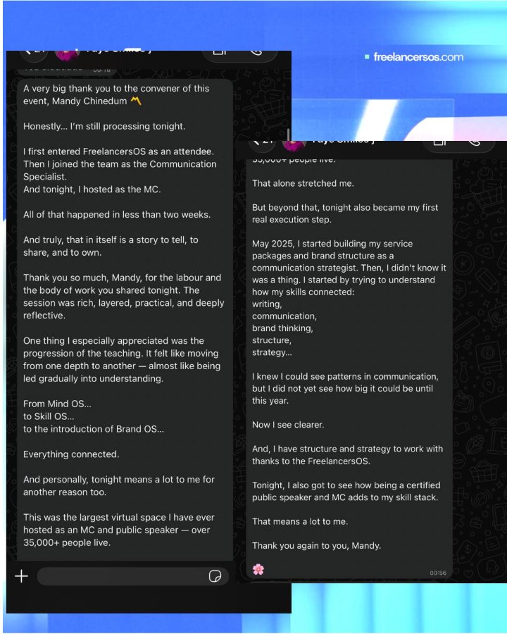Message from the MC