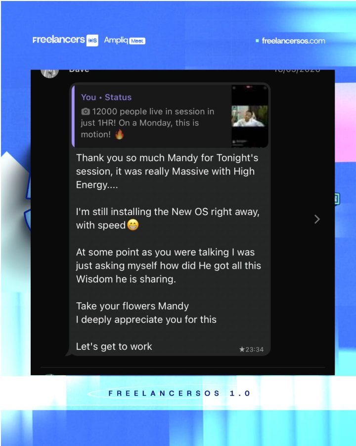 Message: 12000 live in 1 hour